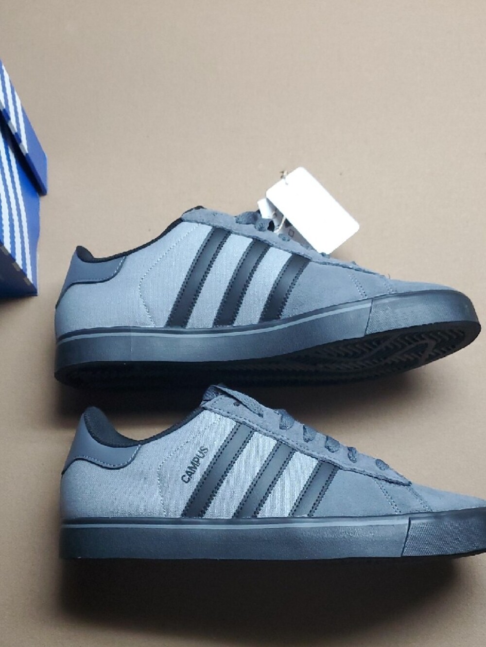 adidas Gray Suede Campus Vulc Sneakers